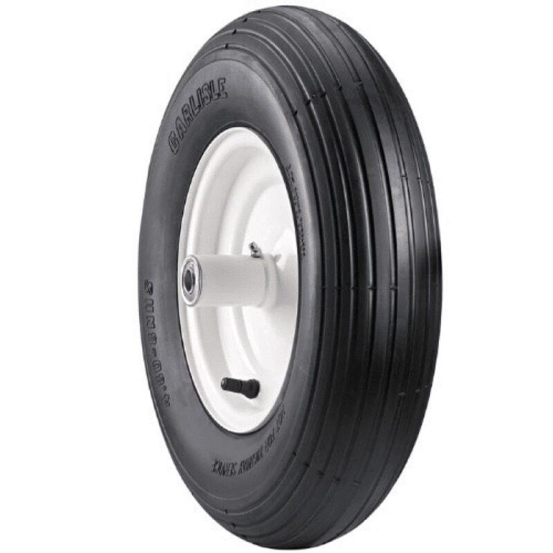 CARLSTAR 4.80/4.00-8 (8X2.50 3.00 C .750 BB) FLAT FREE RIBBED ASSEMBLY LAWN & GARDEN