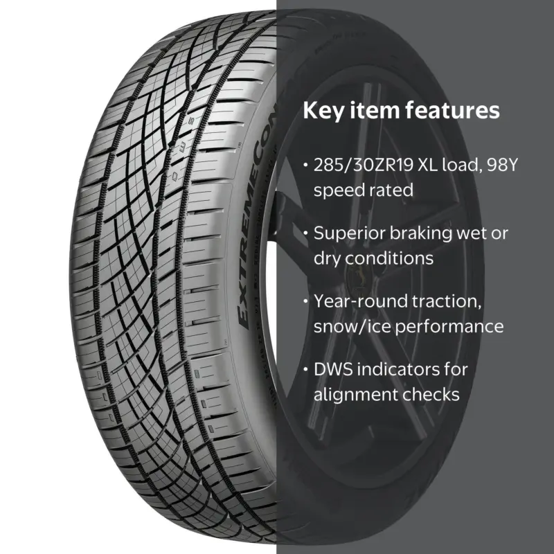 CONTINENTAL 285/30ZR19 XL EXTREMECONTACT DWS06 PLUS PASSENGER/CUV/SUV