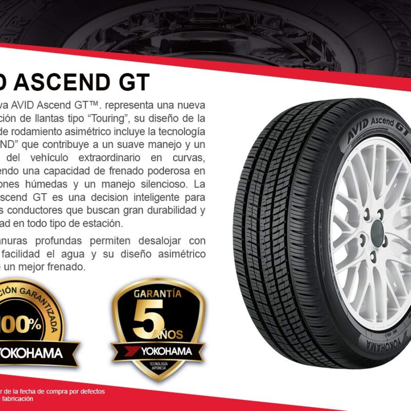 YOKOHAMA 215/55R17 AVID ASCEND GT PASSENGER/CUV/SUV