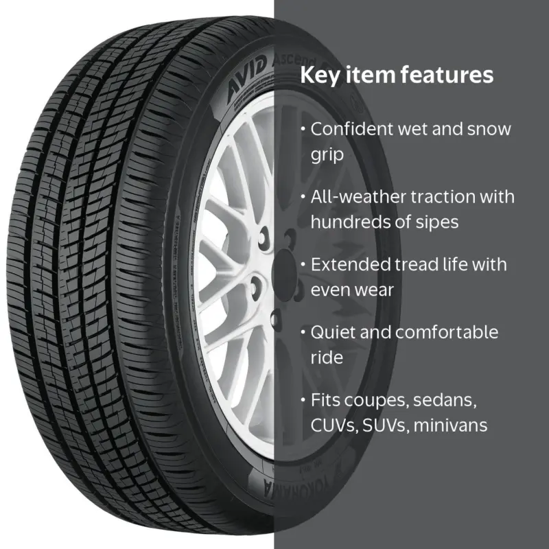 YOKOHAMA 225/55R17 AVID ASCEND LX PASSENGER/CUV/SUV